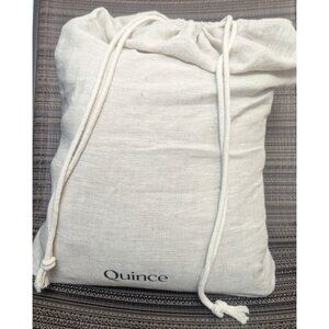 Quince 100% European Linen Duvet 3PC Set Cover Natural Chambray Full/Queen -NEW-